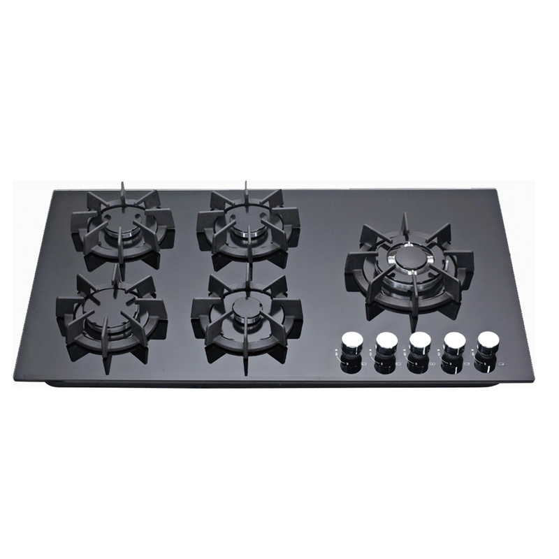 5 Burners with High Quality Glassgas Hob