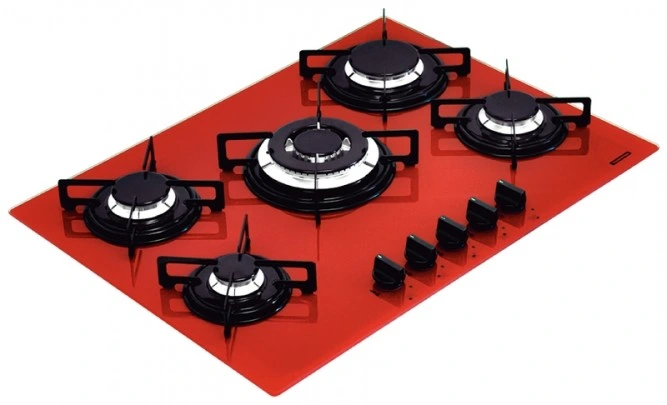 5 Burners with High Quality Glassgas Hob